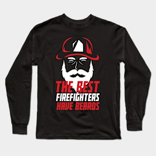 Firefighter With Beard Long Sleeve T-Shirt